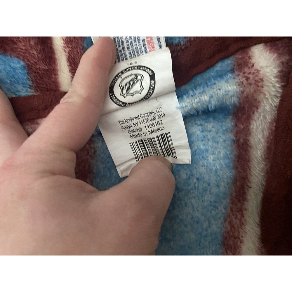 Colorado Avalanche NHL Plush Throw Blanket Burgundy Large Logo 46X66 Hockey - Picture 4 of 5